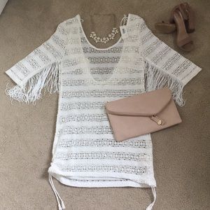 •NWT• Spell & the Gypsy White Lace Fringe Dress!